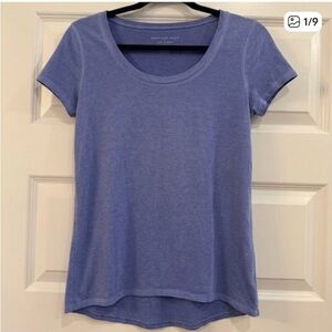 American Eagle Soft & Sexy Blue Scoop Neck Tee - Small